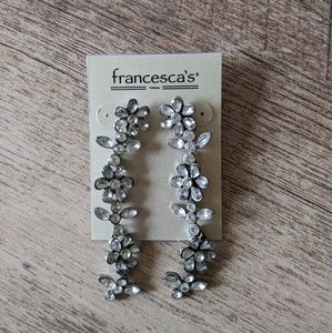 NWT Francesca's Flower Glass Earrings